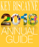 Image of Key Biscayne Magazine 2018 Annual Guide. 2018 in large print with each filled with a different image: concert venue, yoga studio, light house, children playing outside.